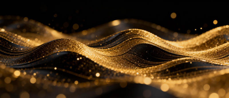 金色波浪闪耀图片