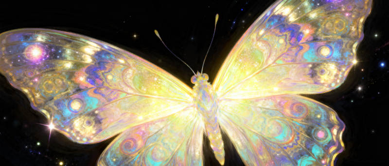 梦幻蝴蝶星空图片
