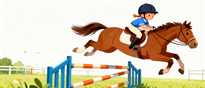 骑马跃栏图片