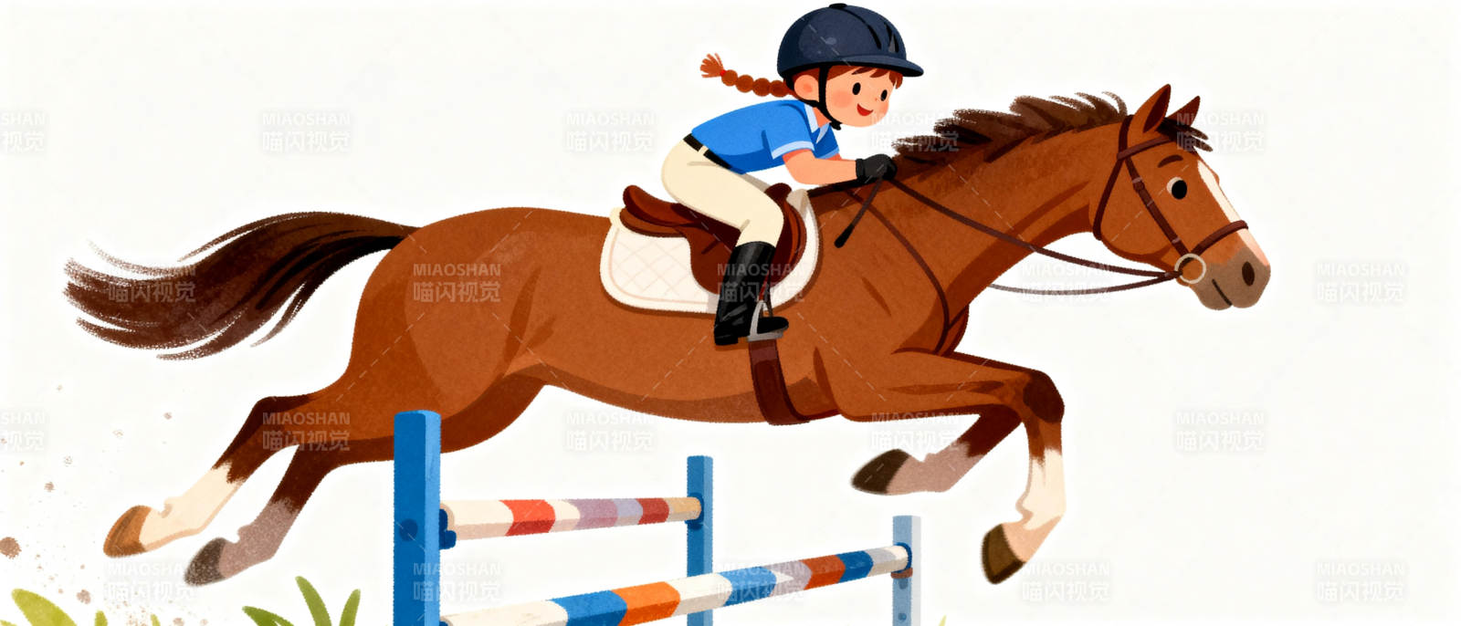 骑马跃障图片