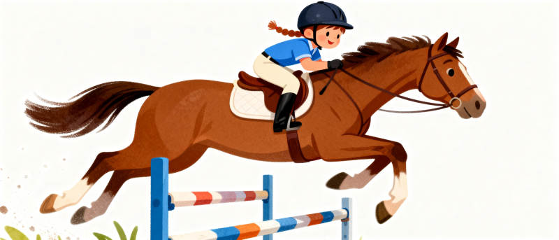 骑马跃障图片