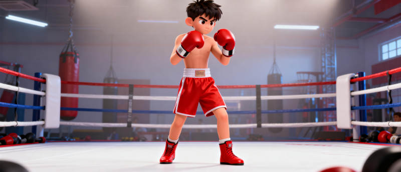 拳击少年备战中图片