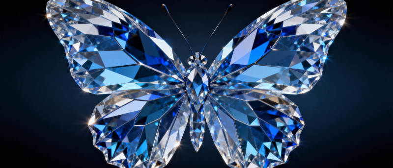 水晶蝴蝶图片