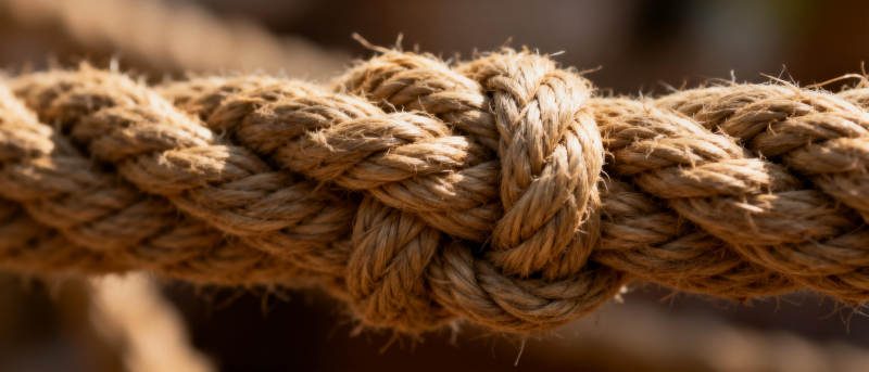 绳结特写图片
