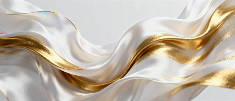 金丝白绸飘逸图片