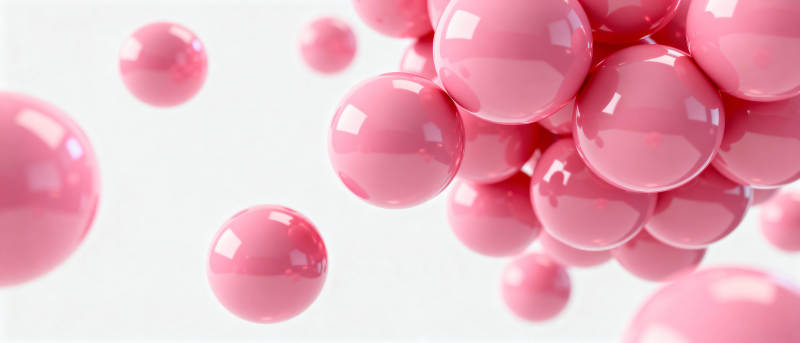 粉红气泡飘浮图片