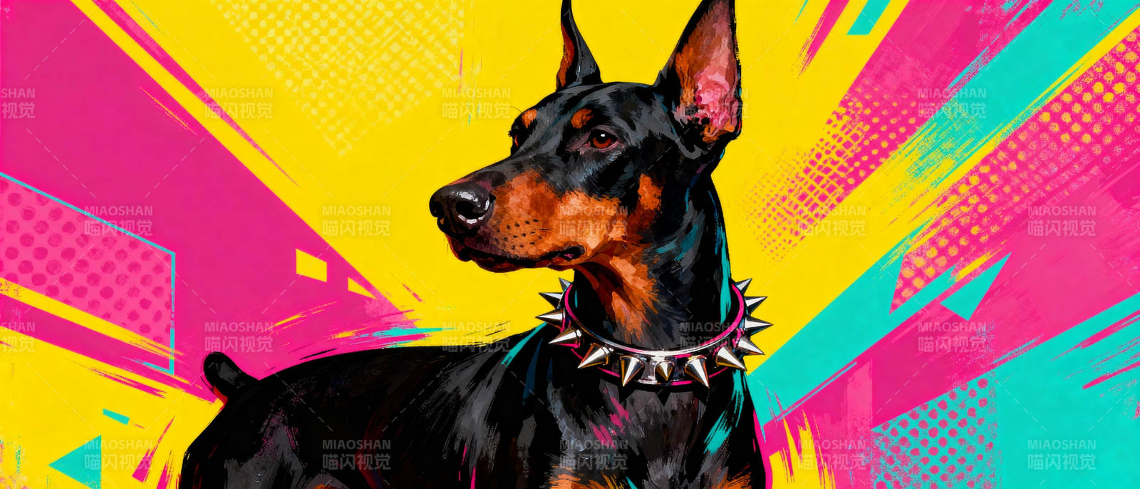 炫彩杜宾犬图片