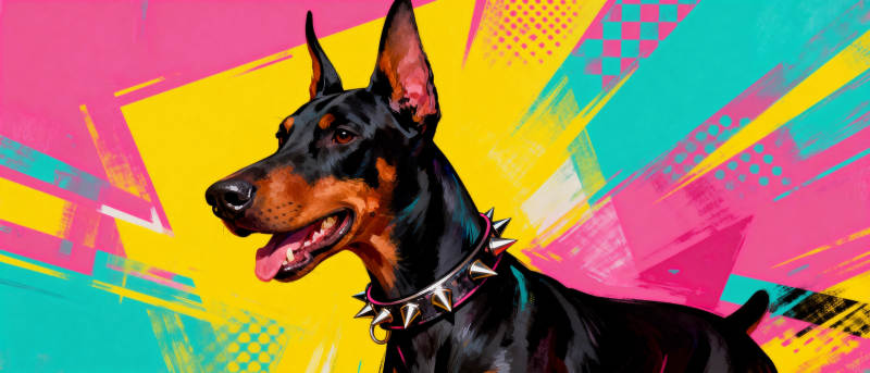 酷炫杜宾犬图片