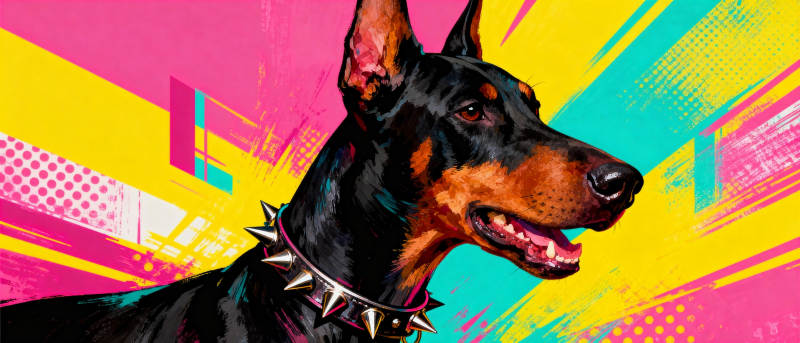 炫彩杜宾犬图片