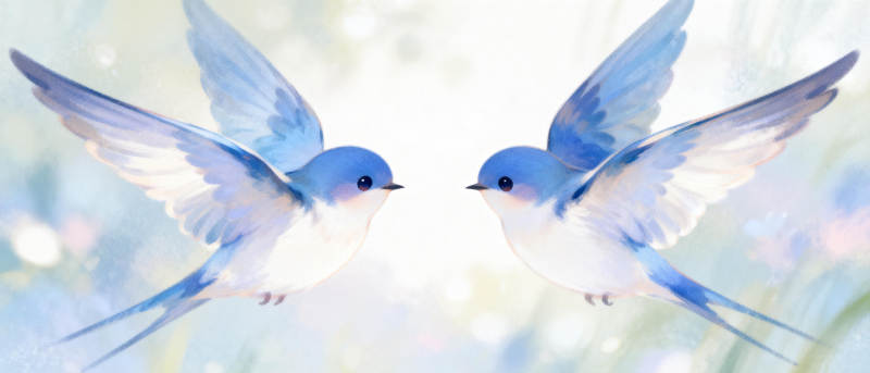 双燕飞翔图片