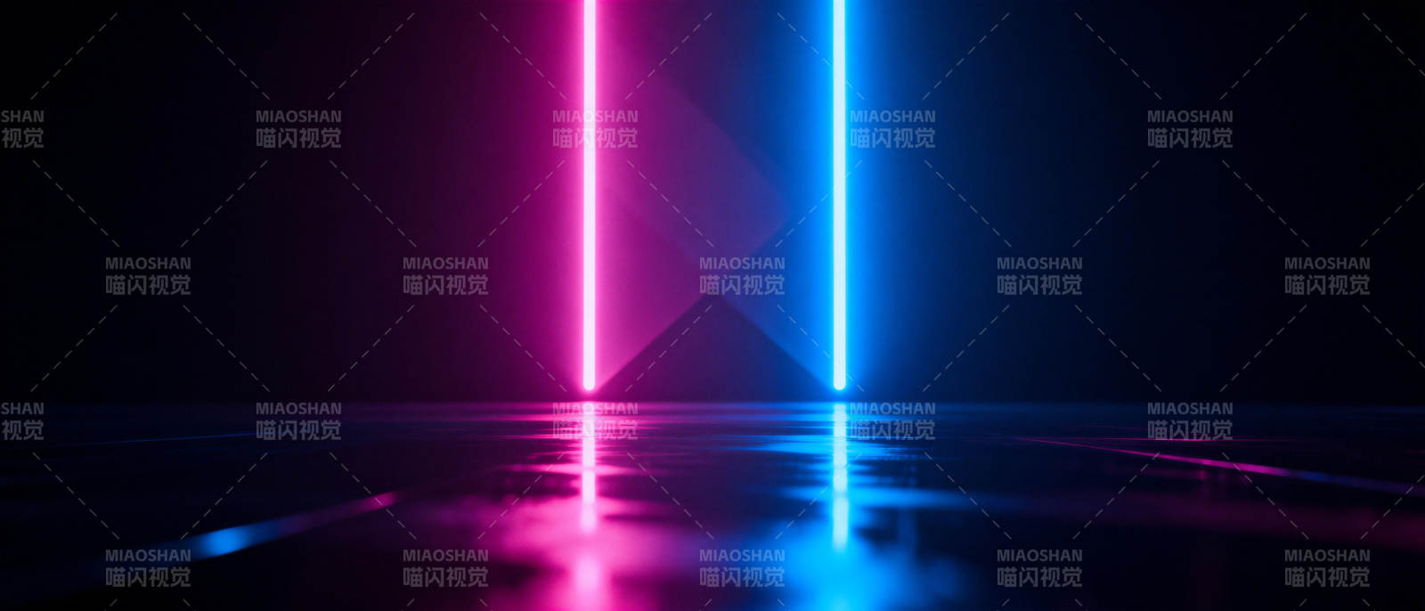 霓虹双色光束图片