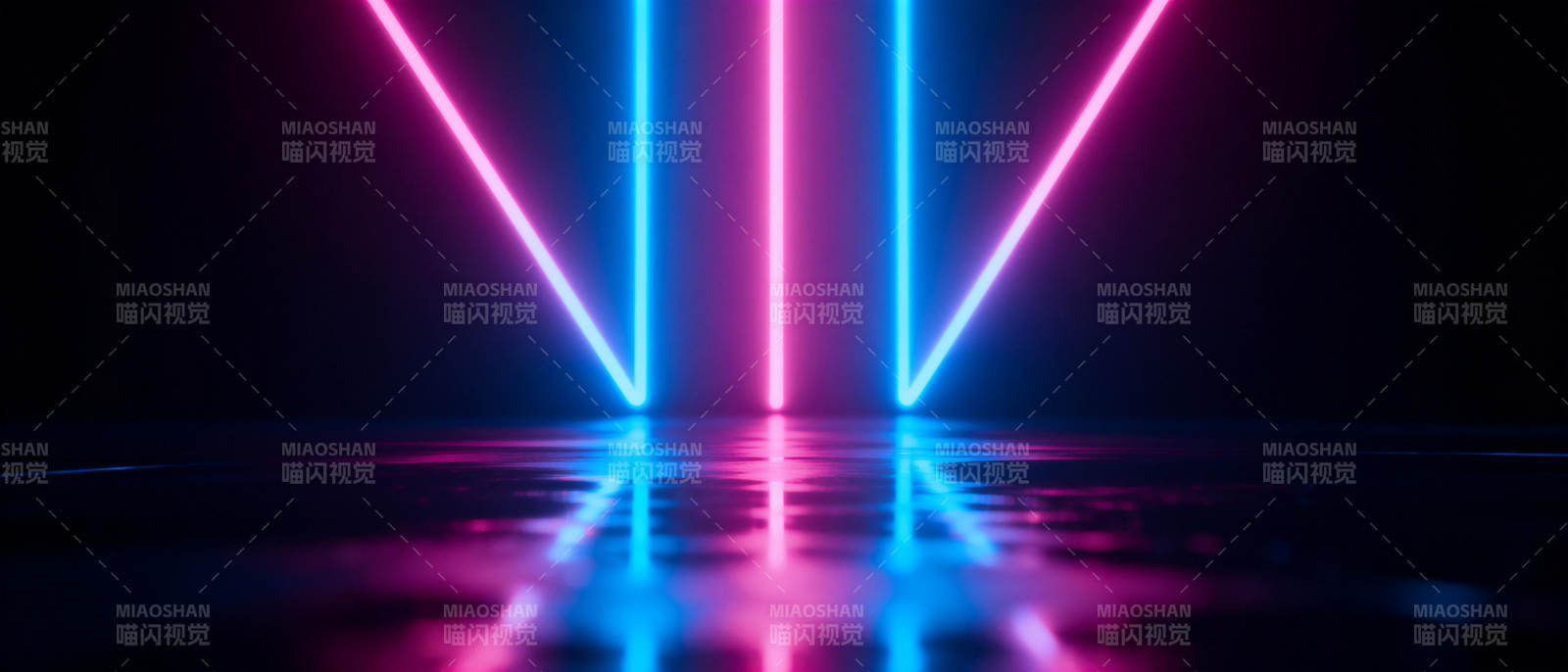 霓虹光束交错图片