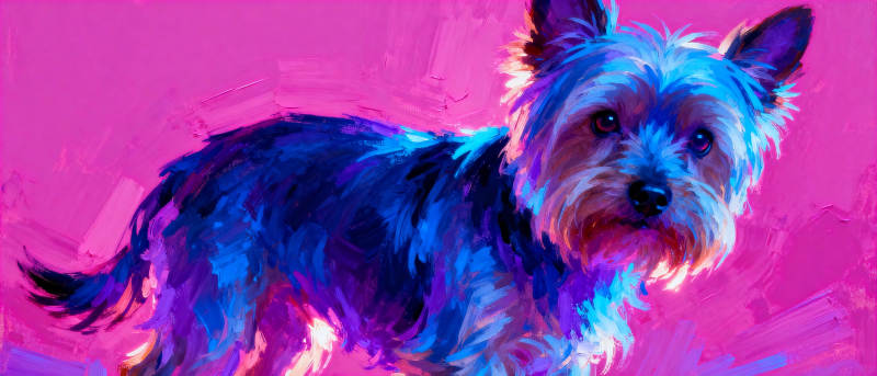 炫彩约克夏犬图片