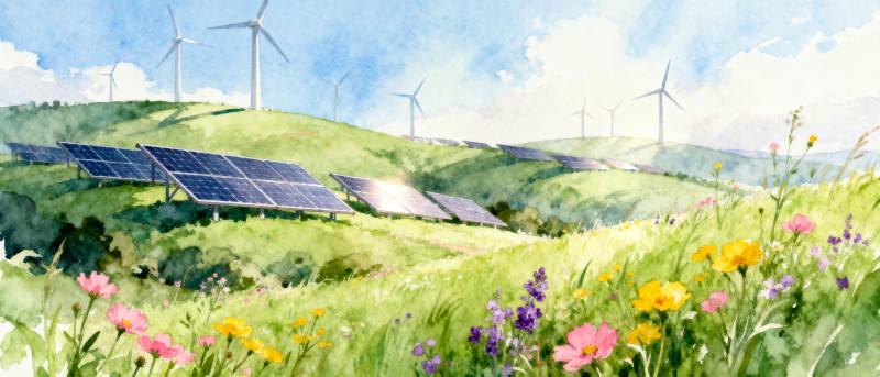 绿野风光 风能与光图片