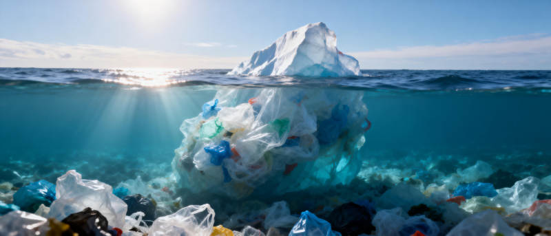 海洋塑料污染图片