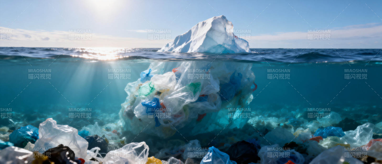 海洋塑料污染图片