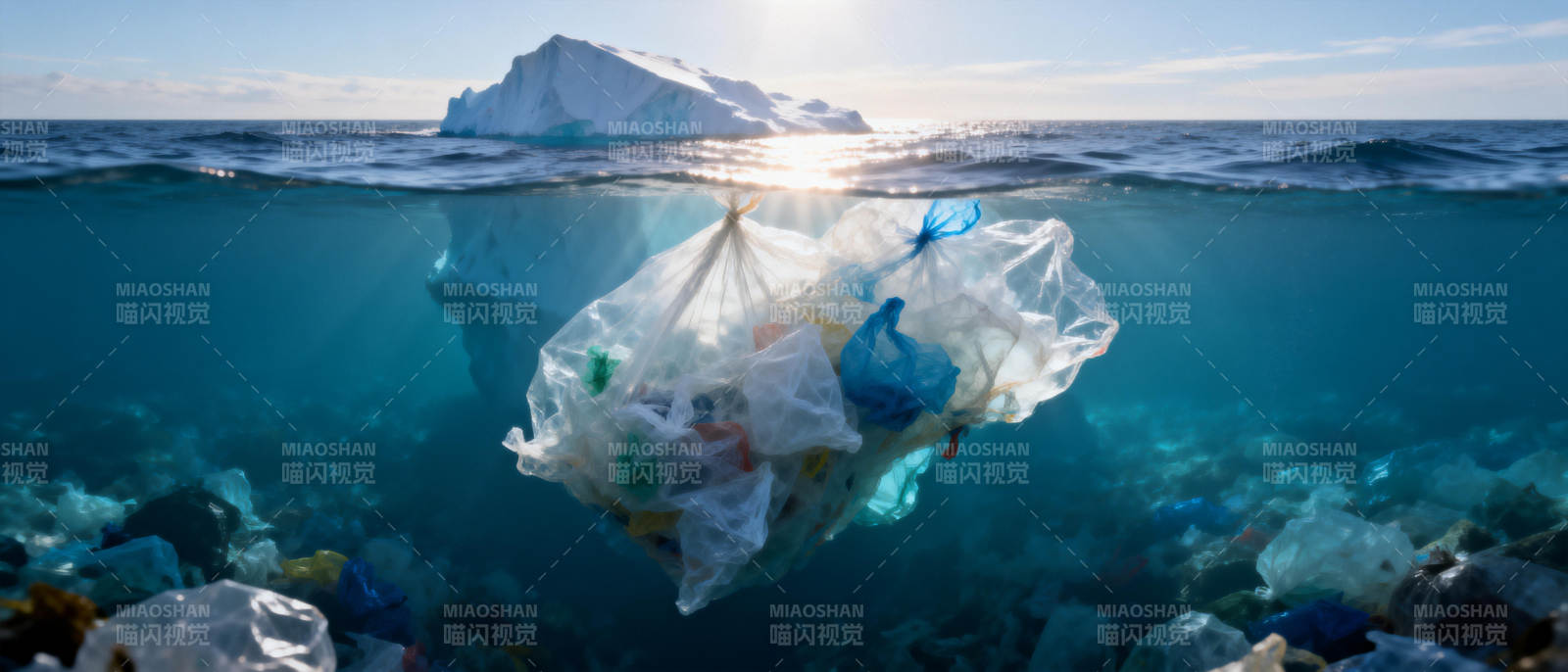 海洋塑料污染图片