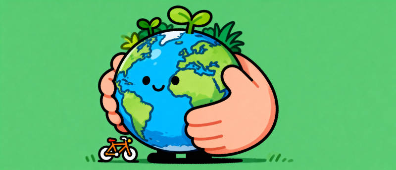 地球微笑 手护绿色图片