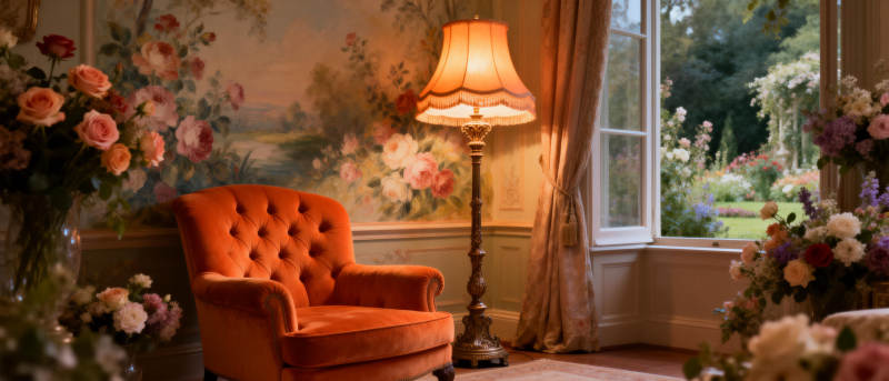 温馨花房角落图片