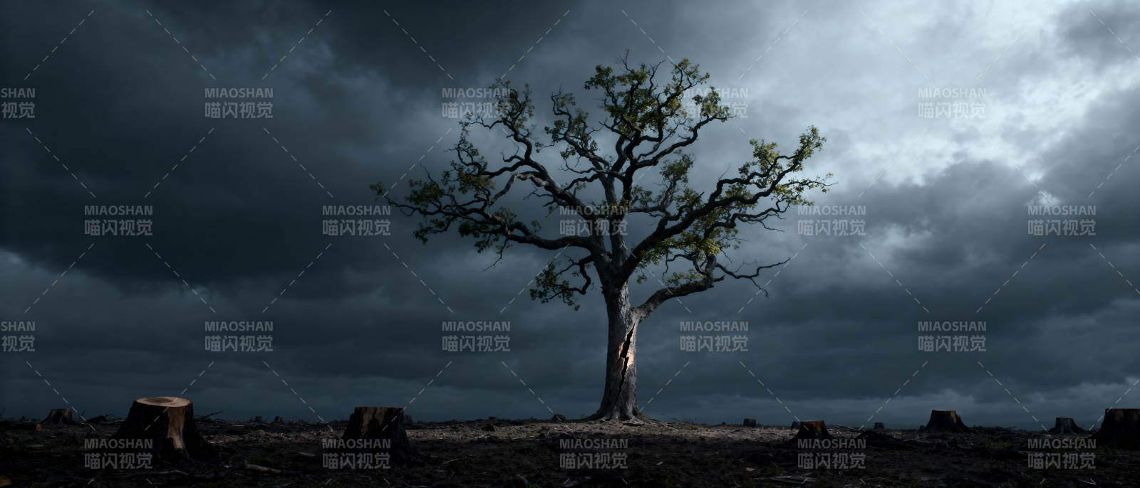 孤树暗云图片
