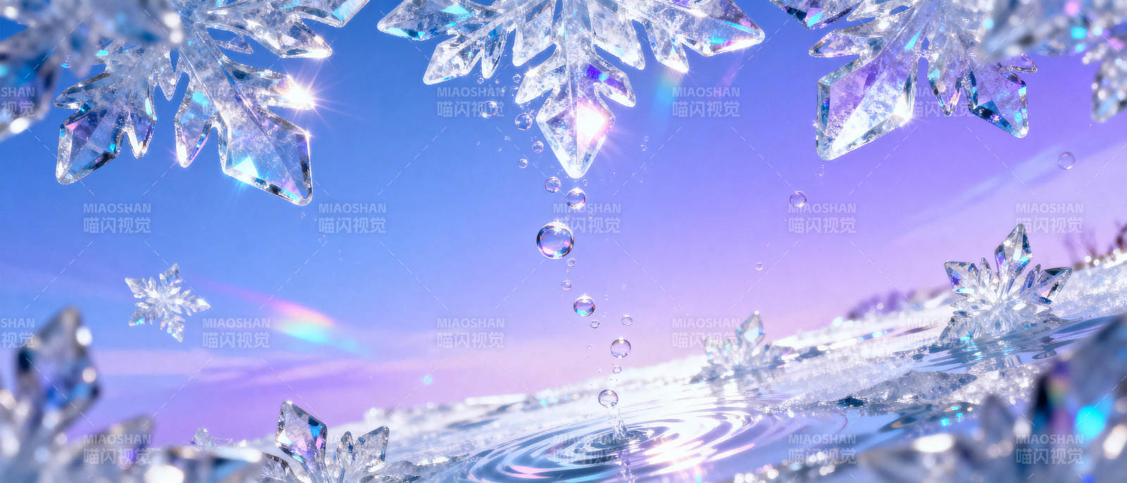 晶莹雪flake图片