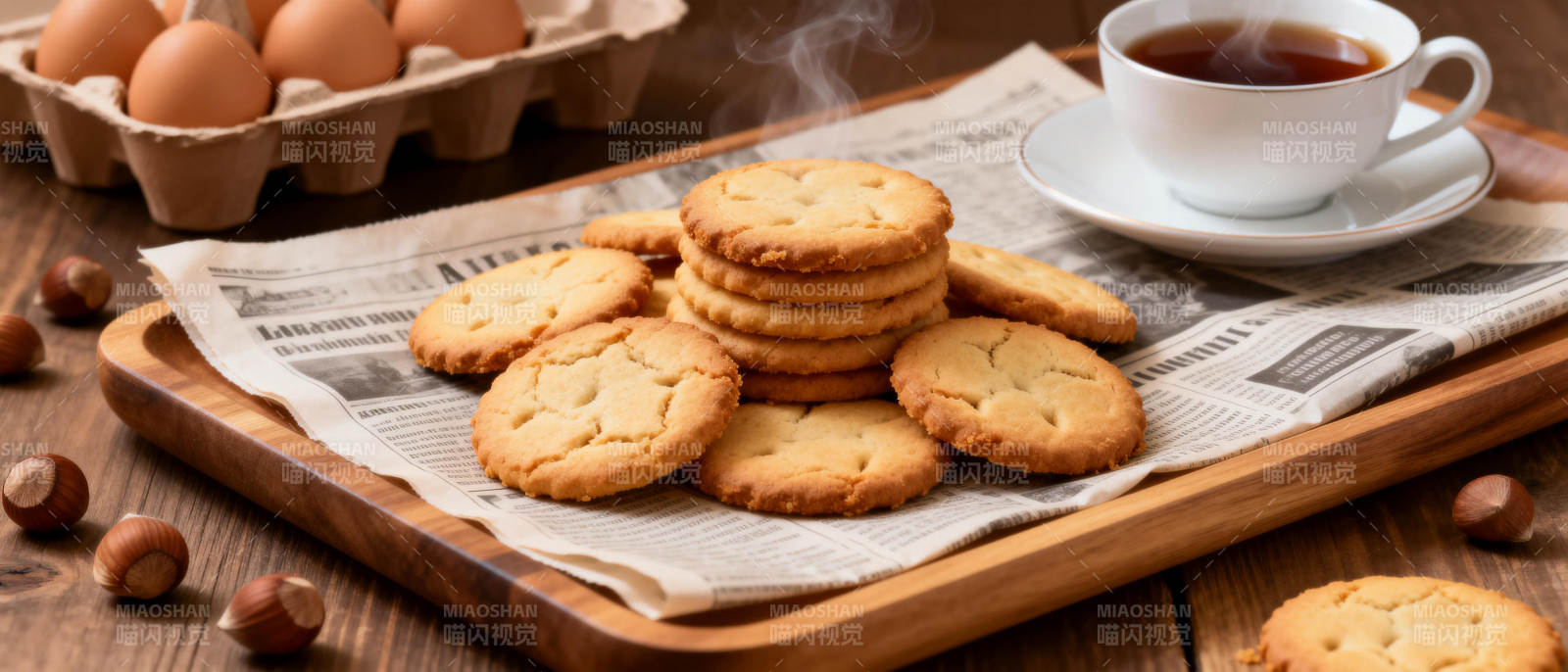 饼干与茶的温馨时光图片