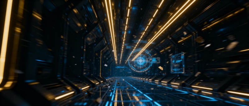 未来科技隧道图片