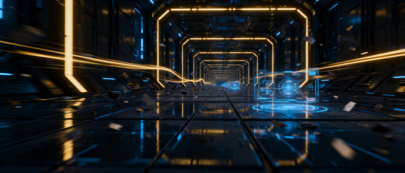 未来科技隧道图片