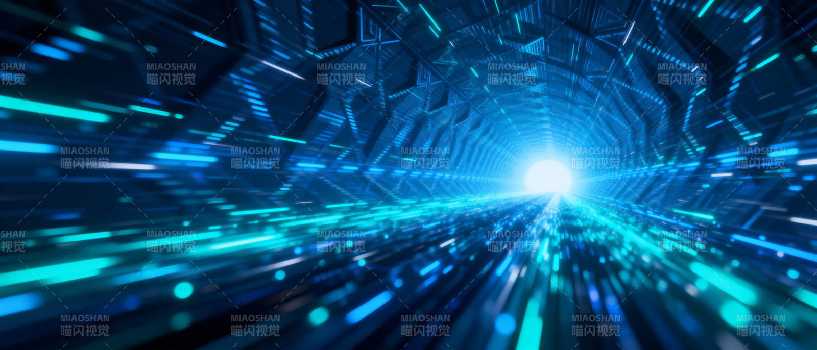 数字隧道光速前行图片