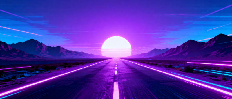 霓虹公路尽头图片