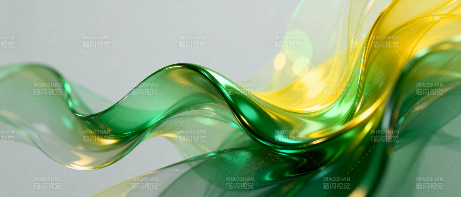 绿黄流光图片