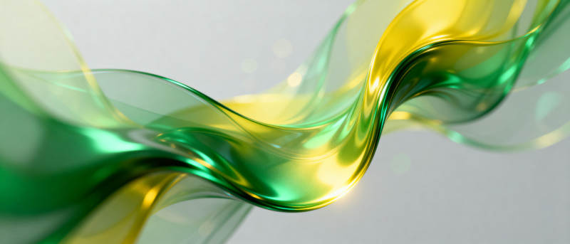 绿黄交织的流动之美图片