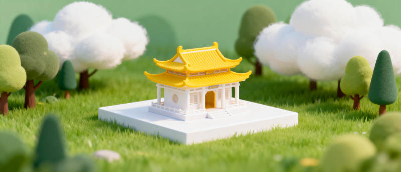 黄顶白亭绿野中图片