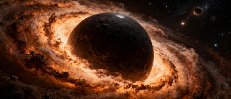 黑洞吞噬星云图片