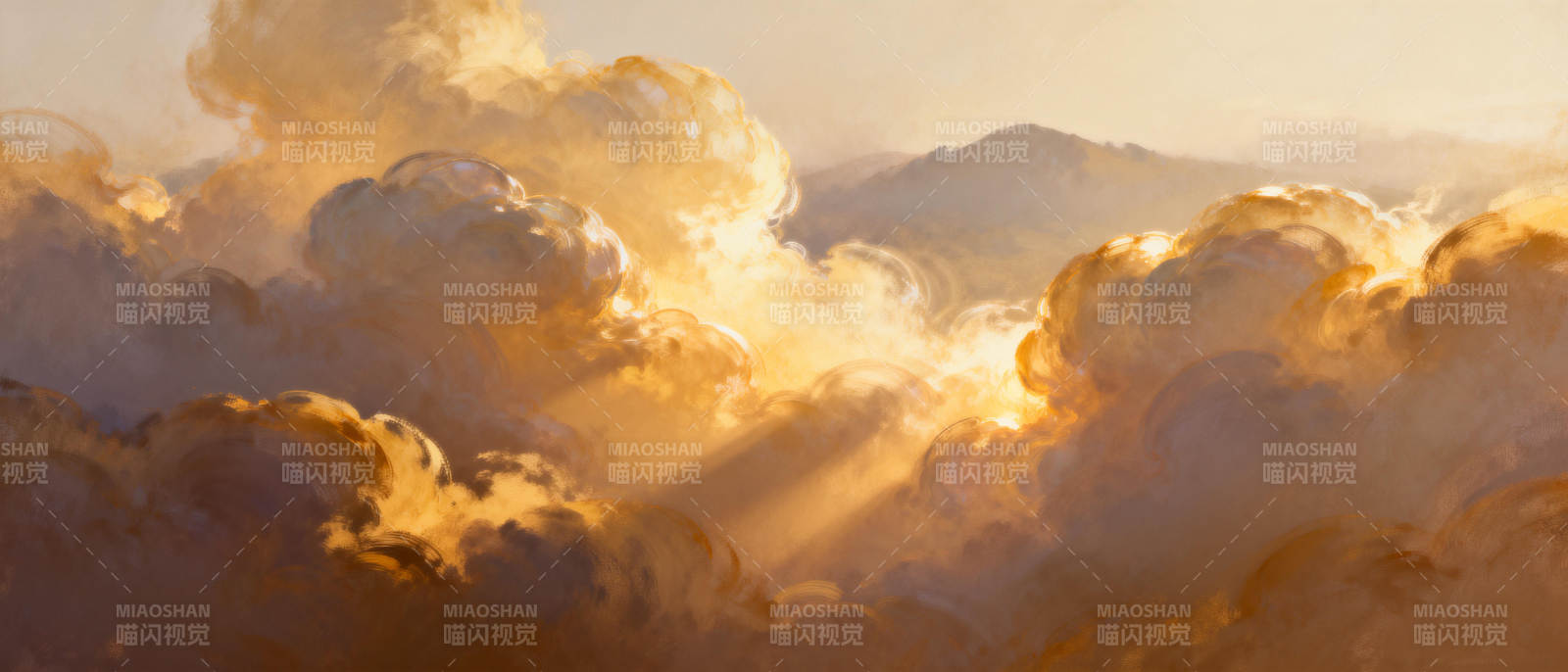 金色云海日出图片