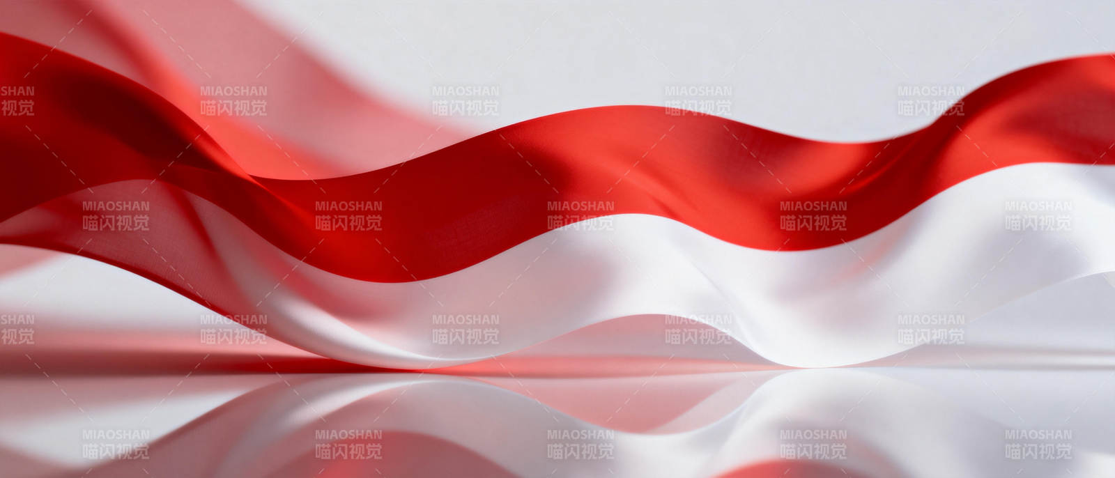 红白绸带飘舞图片