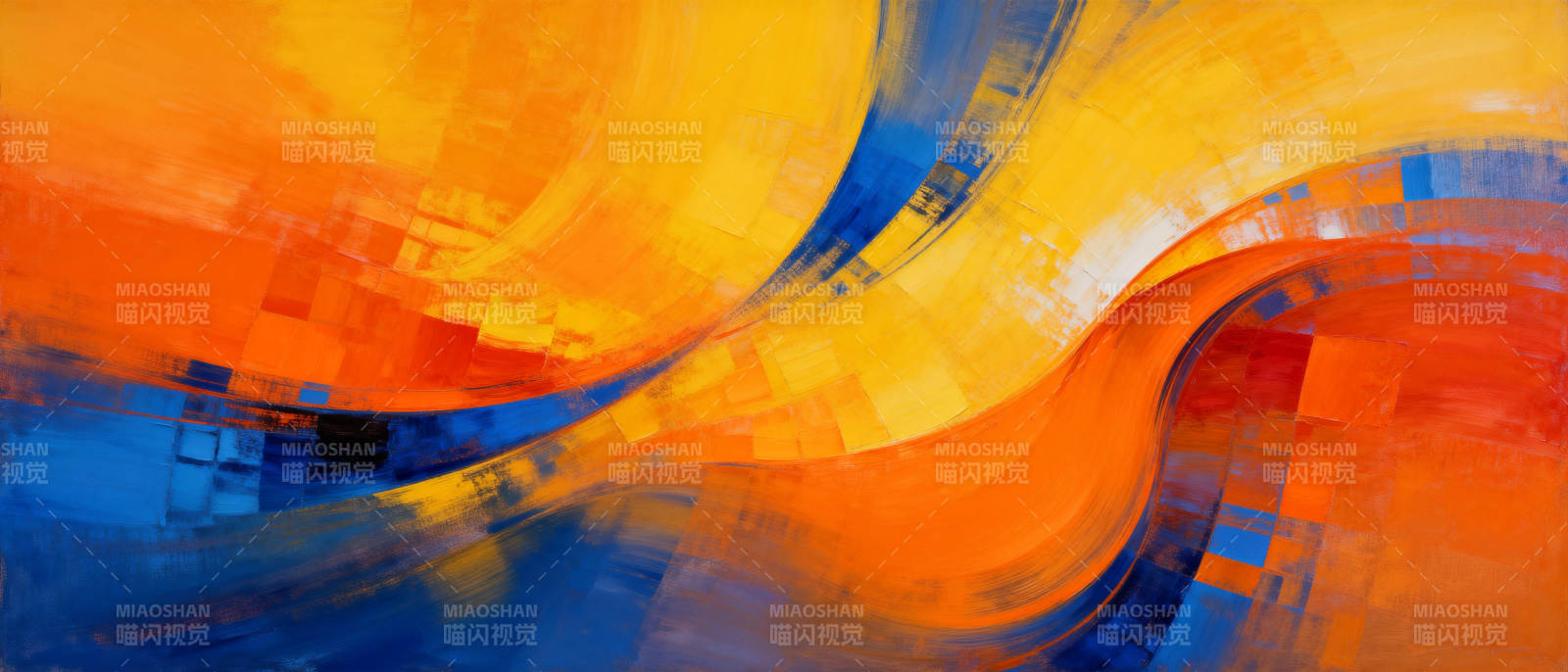 色彩流动的抽象艺术图片