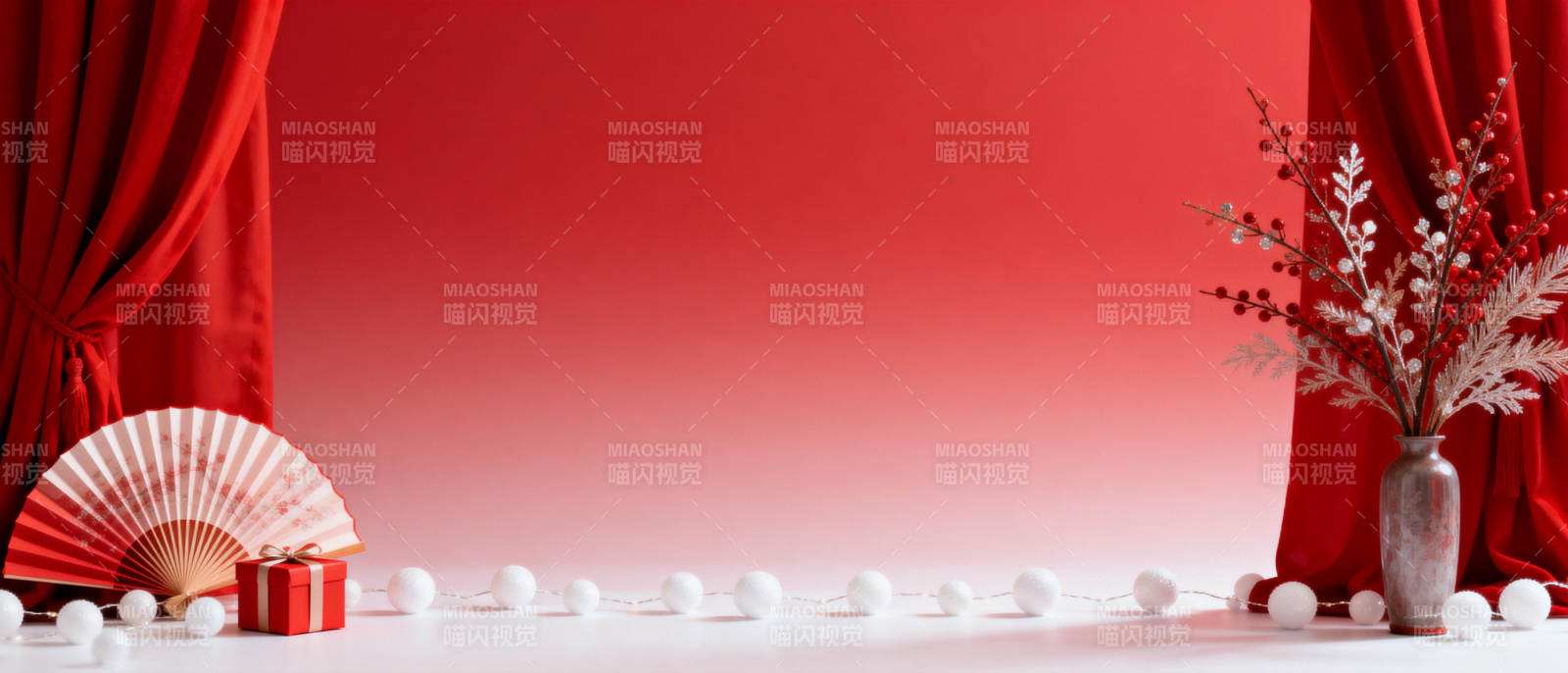 红幕礼盒迎新春图片