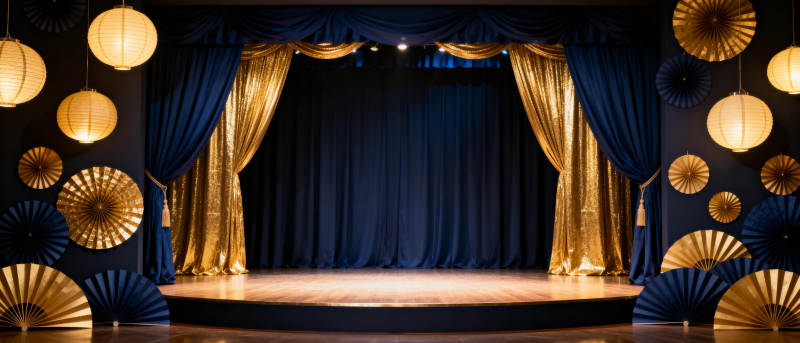 舞台幕布灯光装饰图片