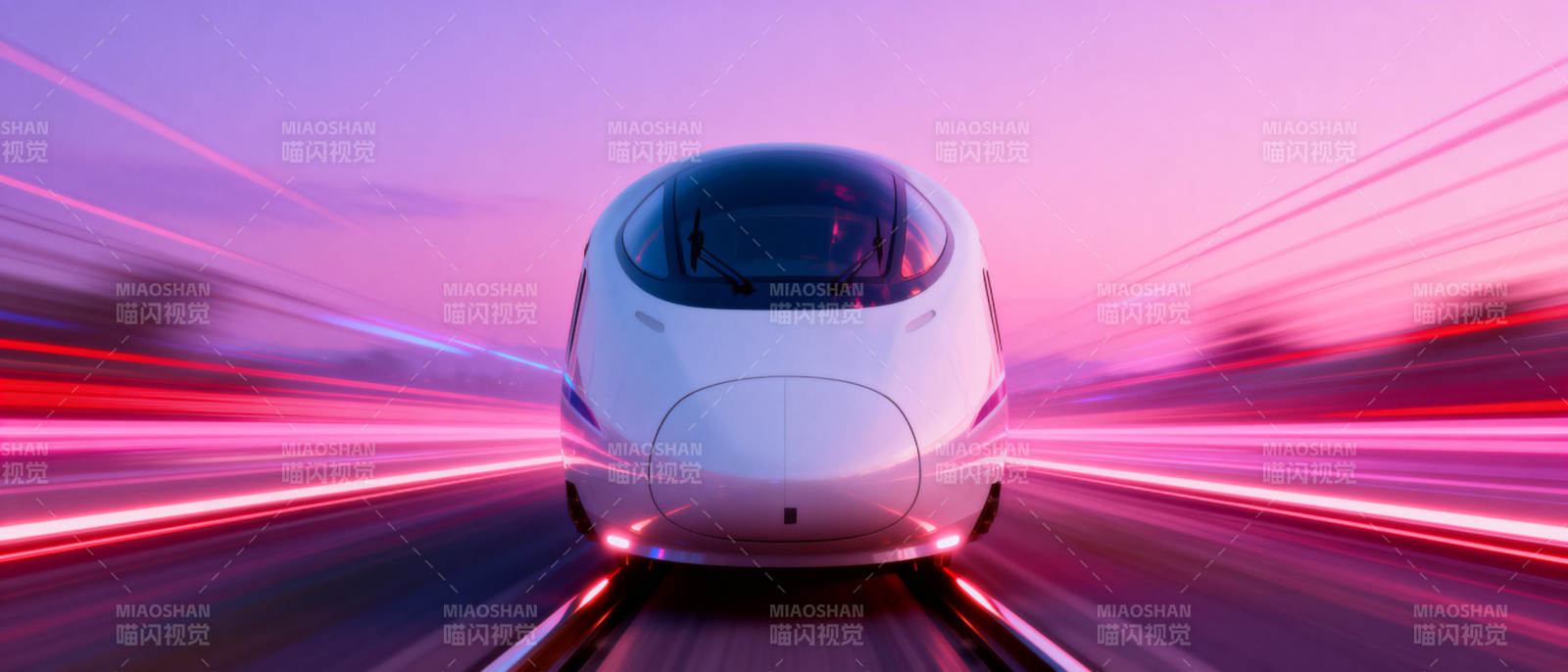 未来高速列车疾驰图片