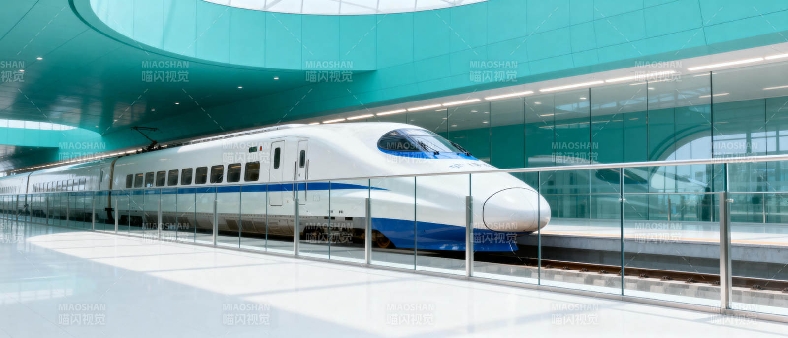 高速列车进站图片
