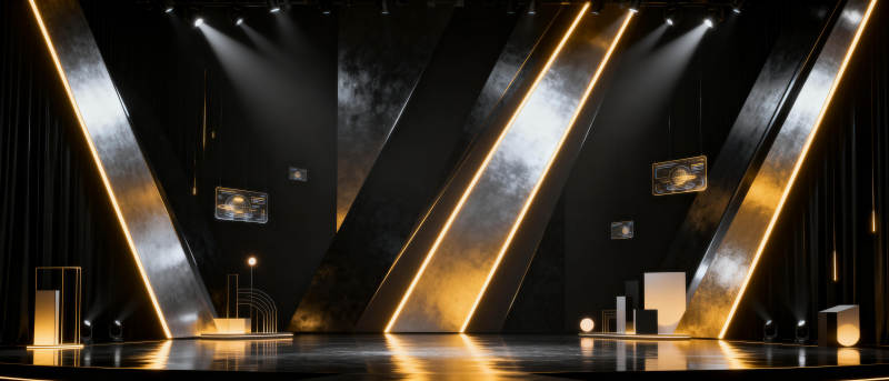 光影交错舞台图片