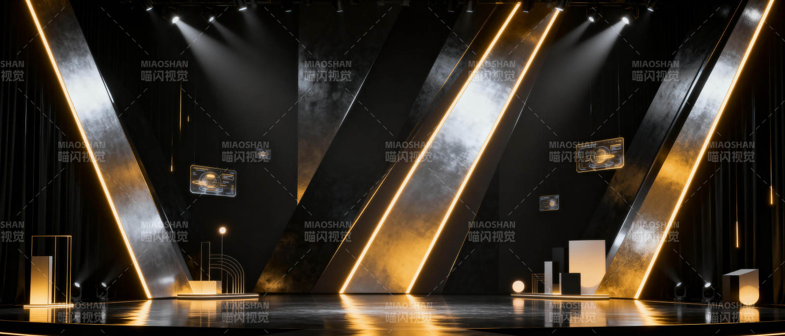 光影交错舞台图片