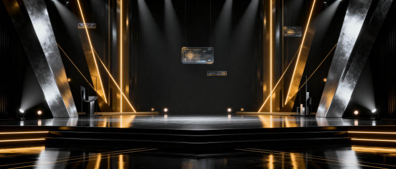 未来舞台光影交错图片