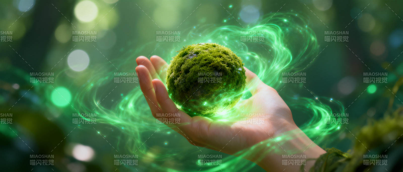 掌中绿球 生机盎然图片