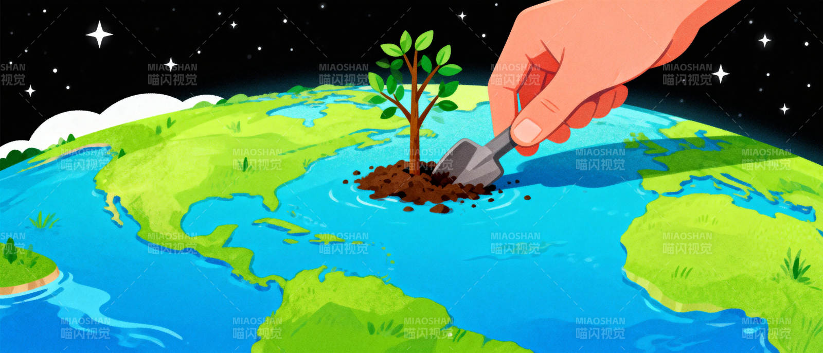 植树护地球图片