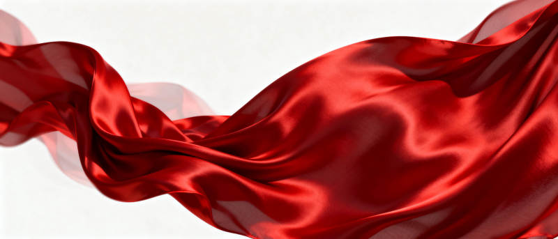 红色绸缎飘逸图片