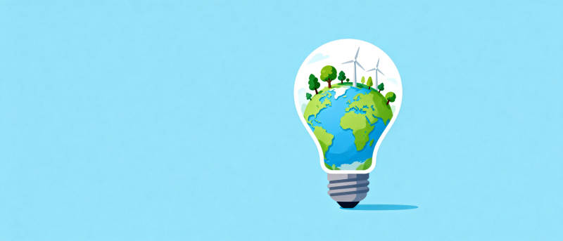绿色能源点亮地球图片