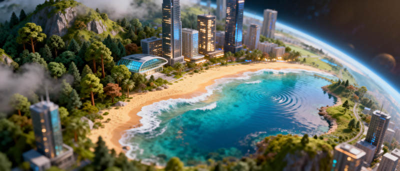 未来海滨城市图片
