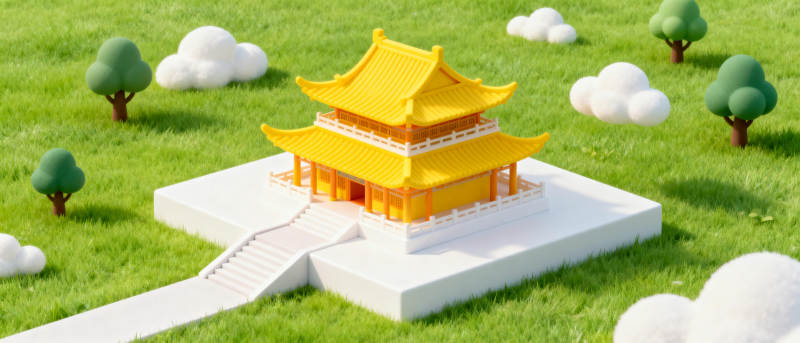 金色宫殿绿野中图片